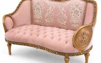 Sofa baroc din lemn masiv cu tapiterie roz 