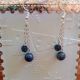 Cercei party cu lant Lapis Lazuli si Shamballa