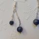 Cercei party cu lant Lapis Lazuli si Shamballa