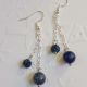 Cercei party cu lant Lapis Lazuli si Shamballa