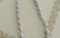 Colier perle de cultura gri si argint 925