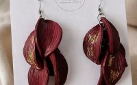 Cercei statement Botanica  Velvet WineRaraTerra