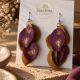 Cercei statement Botanica  Plum  Ochre