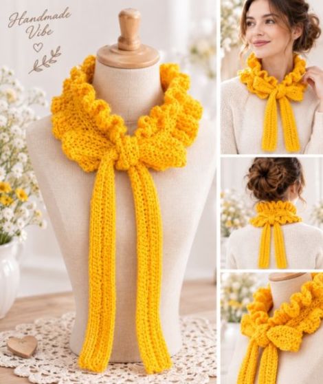 Esarfa fular crosetat manual