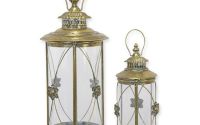 Set doua felinare din metal auriu antichizat
