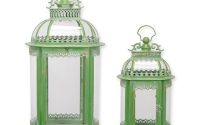 Set doua felinare din metal antik green