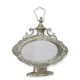Felinar oval din metal argintiu