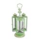 Felinar tridimensional din metal antik green