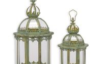Set doua felinare din metal antik green