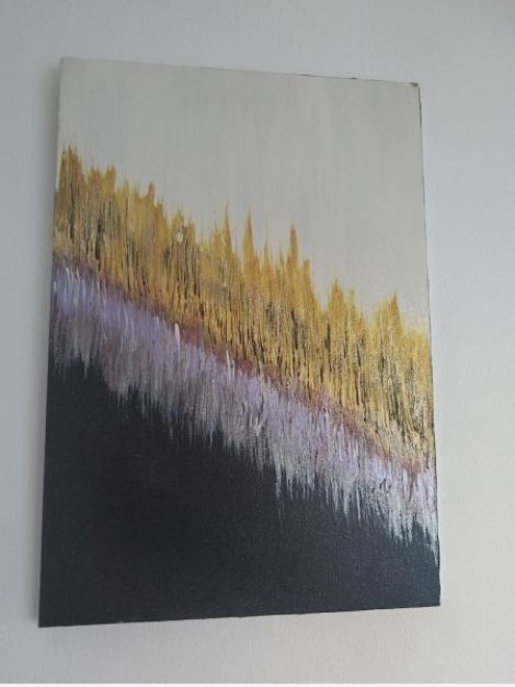 Tablou Abstract Modern pe Lemn 47 32 cm