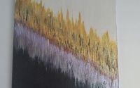 Tablou Abstract Modern pe Lemn  47  32 cm