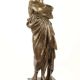 Augustus-statueta din bronz cu un soclu marmura