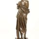 Augustus-statueta din bronz cu un soclu marmura