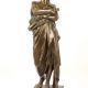 Augustus-statueta din bronz cu un soclu marmura