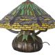 Lampa Tiffany cu libelule verzi