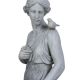 Statueta de gradina din rasini cu o femeie