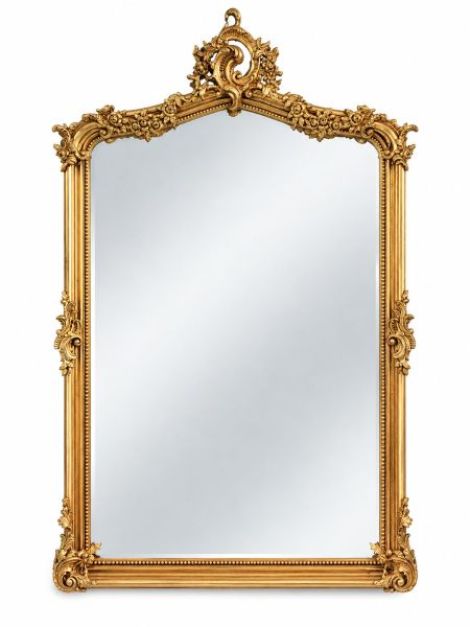 Oglinda baroc aurie aurie din cristal