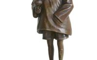 Fetita scafandru-statueta din bronz 