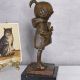 Fetita scafandru-statueta din bronz 