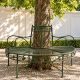 Banca copac din fier forjat antik green