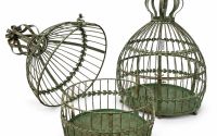 Set doua colivii din fier forjat antik green
