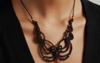 Colier macrame reglabil cu sardonyx
