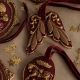 Set ornamente ceramice burgundy pentru brad