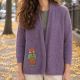 Cardigan mov cu vulpe