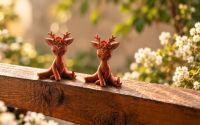 Figurine decorative cu cprioare pictate manual 