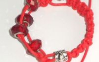 Bratara Shamballa Red Crystal