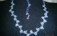 Set colier si bratara Blue Flowers