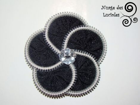 Brosa Fermoar Floare Neagra