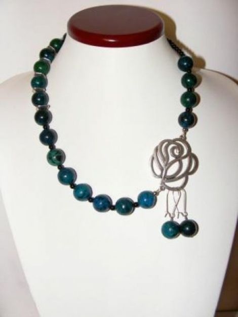 set colier si cercei Chrysocolla