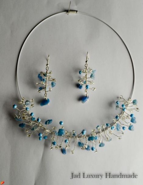 Set colier si cercei "Ice drops"
