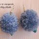 Baby blue pompoms