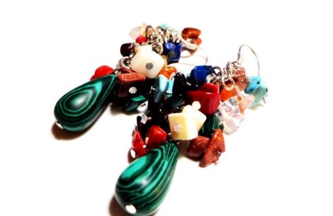 Set multicolor cipsuri si pietre semipretioase