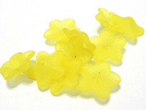 Flori acrilice frosted galben 18mm