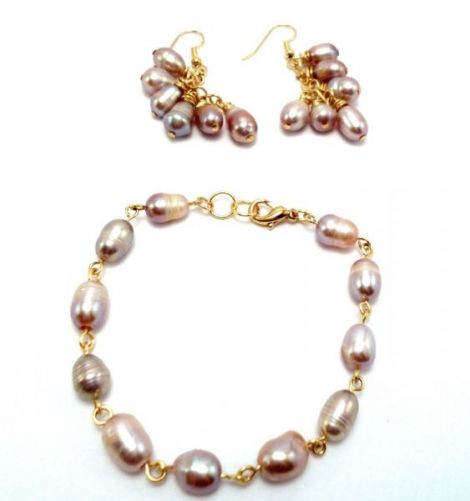 Set de bijuterii handmade cu perle