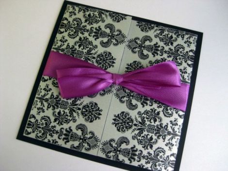 Invitatie GREY DAMASK