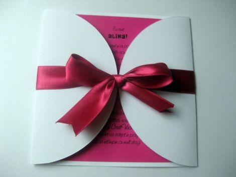 Invitatie botez DOUA PETALE