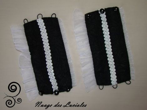 Mansete Baroque Black and White