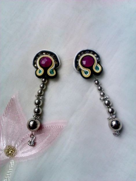 Cercei soutache " Party time"