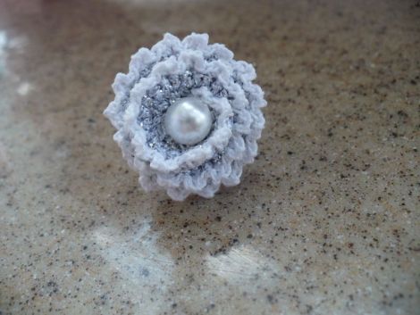 Icr-0001 Inel floare crosetata