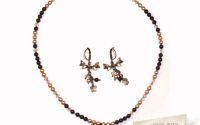 Set Swarovski Elements - aurii si maro