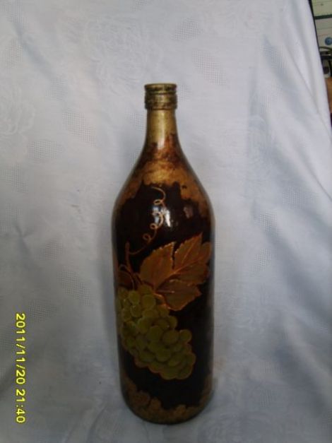 Sticla vin pictata