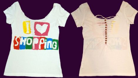 Tricou cu franjuri si margele