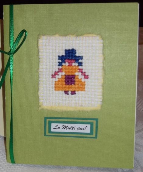 Felicitare cusuta