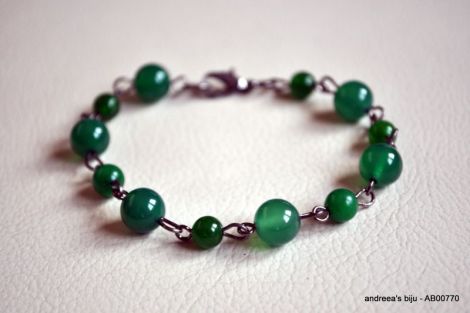 bratara agate si jad verde