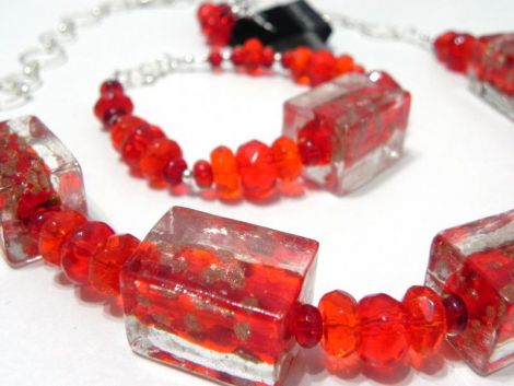 Set murano masiv rosu