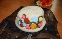 Palarie handmade-"Spring in flowers"